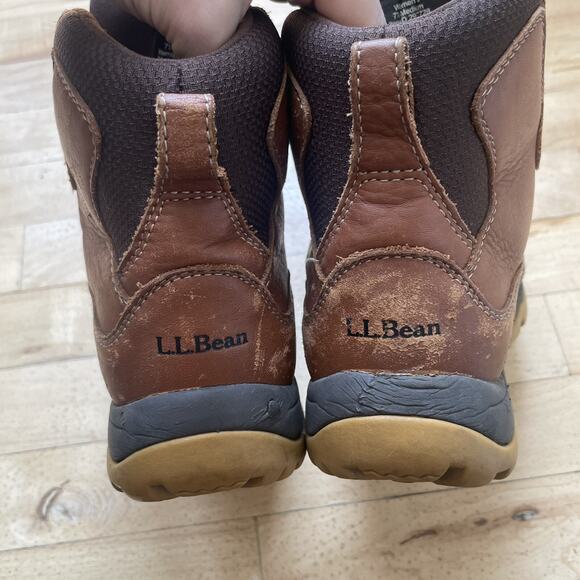 L.L Bean women’s Hiking Outdoor Leather Boots Brown Duck Boots 7.5 M - Picture 15 of 16
